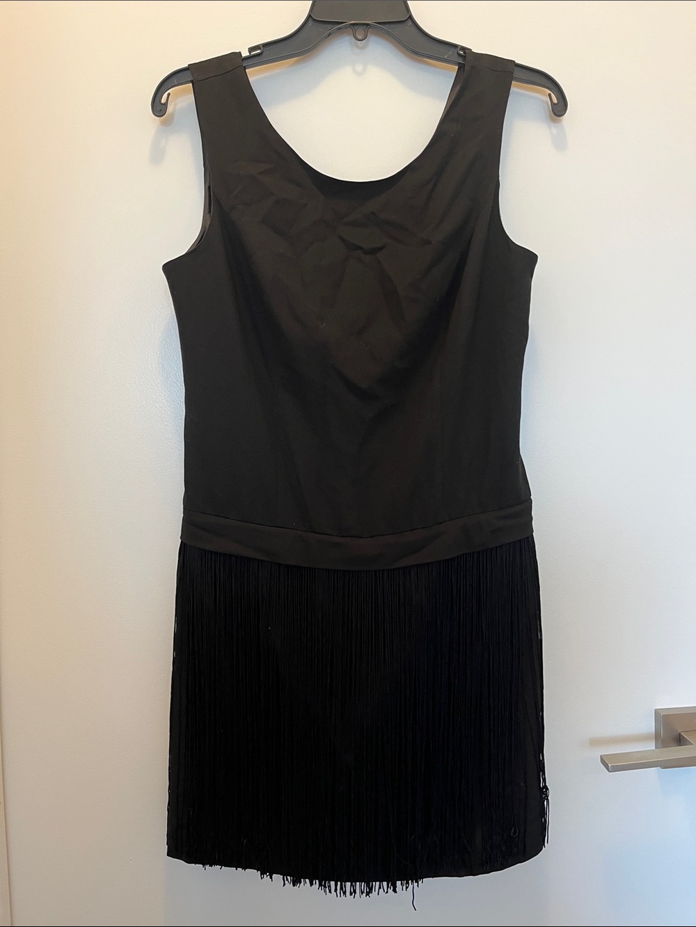 Forever 21 Black Sleeveless Fringe Mini Dress